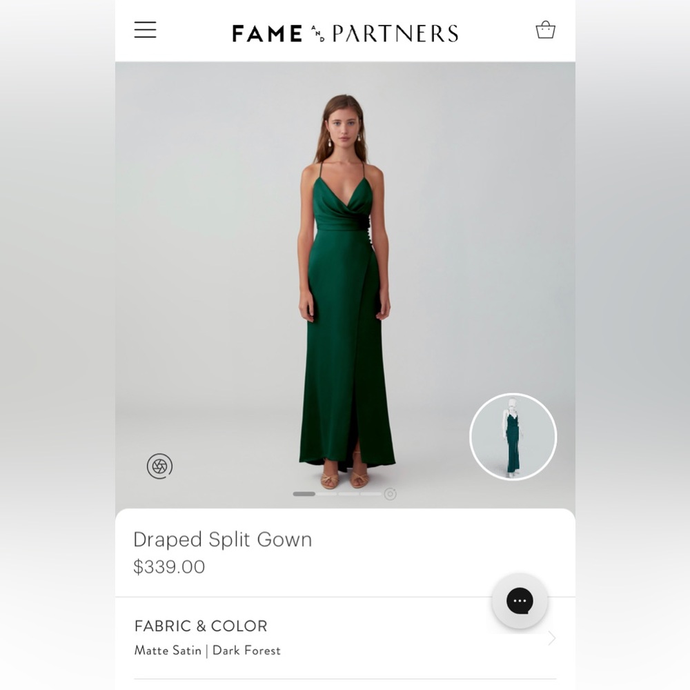 Draped Split Gown Fame and Partners Maxi dress NWT never worn - Picture 2 of 5